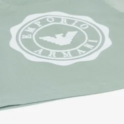 Emporio Armani Boys Green Cotton Eagle Logo T-Shirt Hot