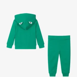 Stella McCartney Kids Boys Green Cotton Frog Tracksuit Sale