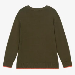 Timberland Boys Green Cotton Knit Jumper New