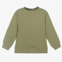 Stella McCartney Kids Boys Green Cotton Pocket Sweatshirt
