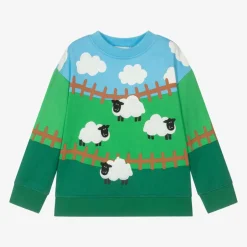 Stella McCartney Kids Boys Green Cotton Sweatshirt