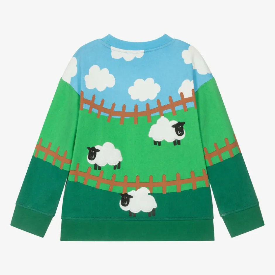 Stella McCartney Kids Boys Green Cotton Sweatshirt