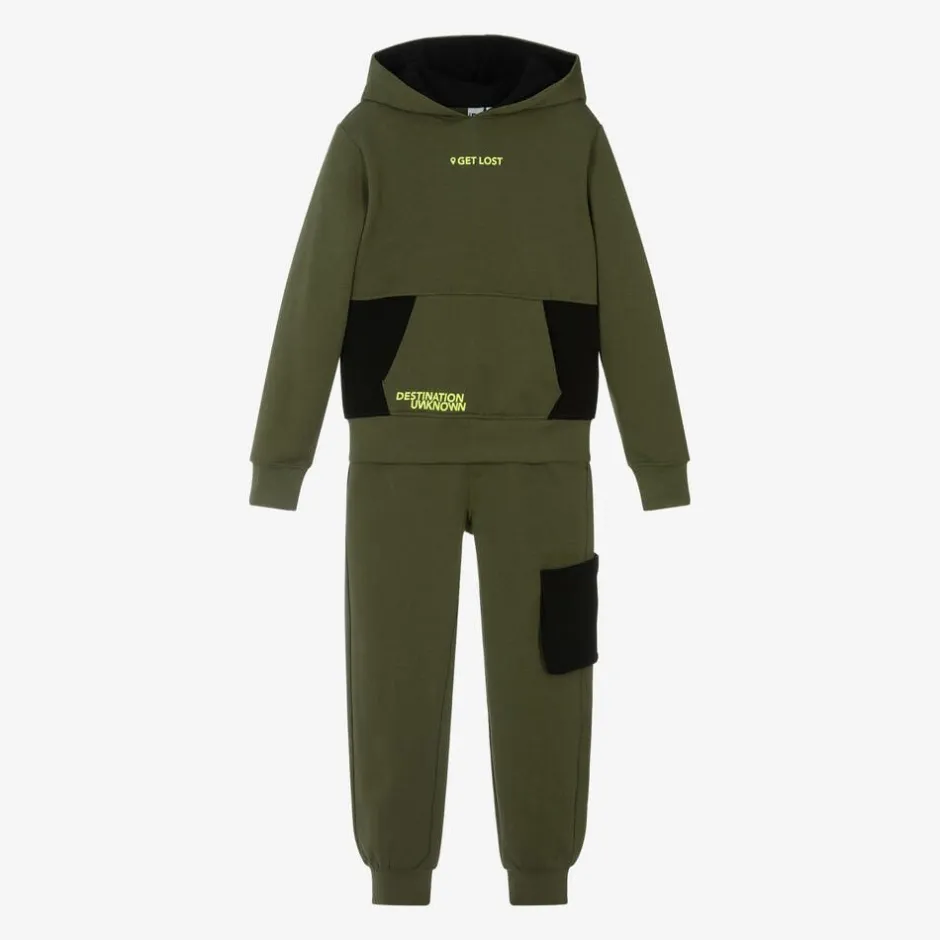 iDO Junior Boys Green Cotton Tracksuit Online