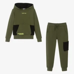 iDO Junior Boys Green Cotton Tracksuit Online
