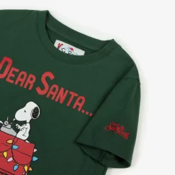 MC2 Saint Barth Boys Green Dear Santa Peanuts© T-Shirt Sale