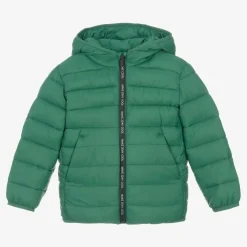 Mayoral Boys Green Hooded Puffer Jacket