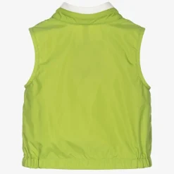 Moncler Enfant Boys Green Logo Gilet Sale