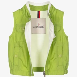 Moncler Enfant Boys Green Logo Gilet Sale