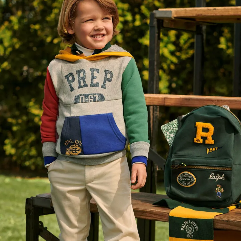 Ralph Lauren Boys Green Polo Bear Backpack (44cm) Hot