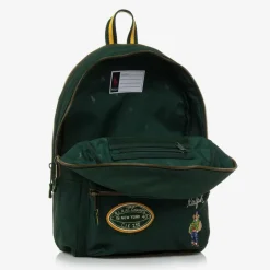 Ralph Lauren Boys Green Polo Bear Backpack (44cm) Hot