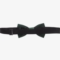 Romano Boys Green Velvet Bow Tie (10cm) New