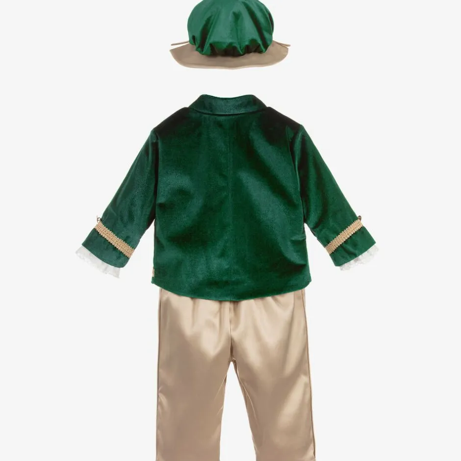 Andreeatex Boys Green Velvet Suit New