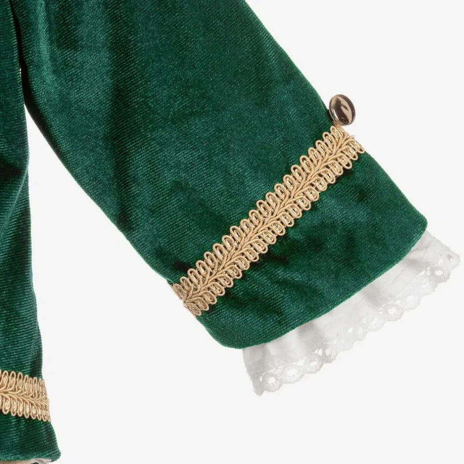 Andreeatex Boys Green Velvet Suit New