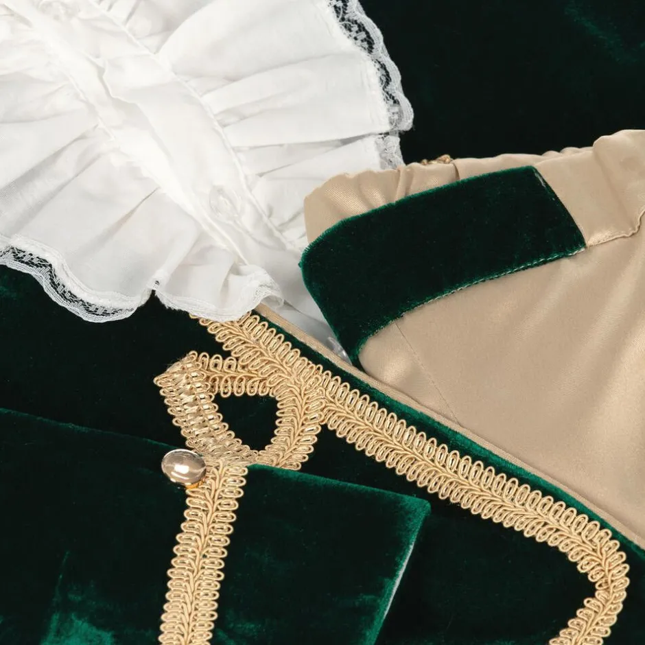 Andreeatex Boys Green Velvet Suit New