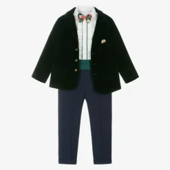 Andreeatex Boys Green Velvet Suit Hot