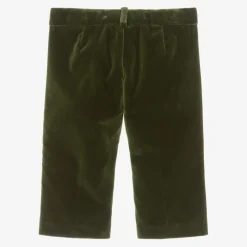 Gucci Boys Green Velvet Trousers Sale