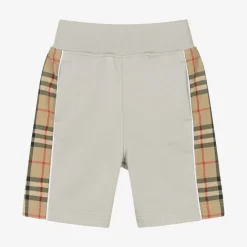 Burberry Boys Grey & Beige Vintage Check Shorts Hot