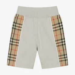 Burberry Boys Grey & Beige Vintage Check Shorts Hot