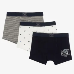 Mayoral Boys Grey & Blue Boxer Shorts (3 Pack) Outlet