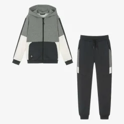 Mayoral Nukutavake Boys Grey & Blue Jersey Tracksuit