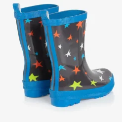 Hatley Boys Grey & Blue Ombré Stars Rain Boots Outlet