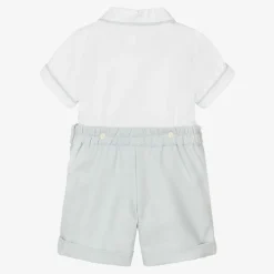 Ancar Boys Grey & White Cotton Buster Suit Outlet