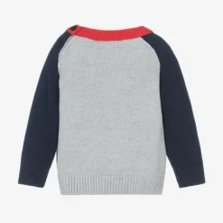 Dr. Kid Boys Grey Cotton & Wool Circus Sweater Clearance