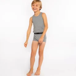 Claesens Boys Grey Cotton Boxers (2 Pack) Outlet