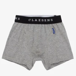 Claesens Boys Grey Cotton Boxers (2 Pack) Outlet