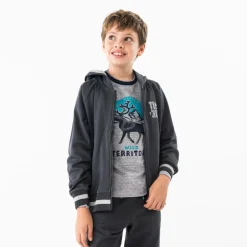 Boboli Boys Grey Cotton Moose Top New