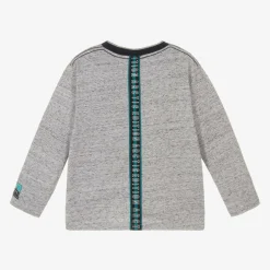 Boboli Boys Grey Cotton Moose Top New