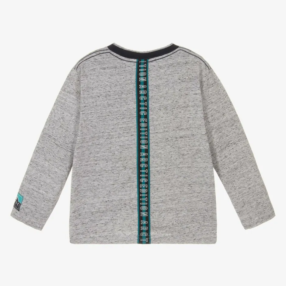 Boboli Boys Grey Cotton Moose Top New