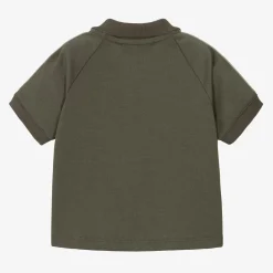 Emporio Armani Boys Grey Cotton Polo Shirt Hot