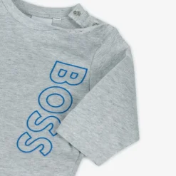 BOSS Boys Grey Cotton Top Sale
