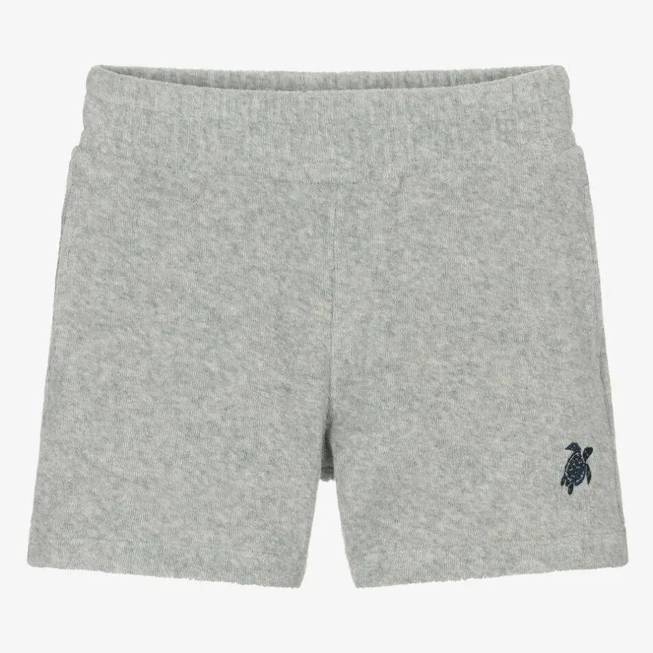 Vilebrequin Boys Grey Cotton Towelling Shorts Outlet