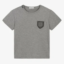 Dolce amp; Gabbana Boys Grey Cotton T-Shirt Online