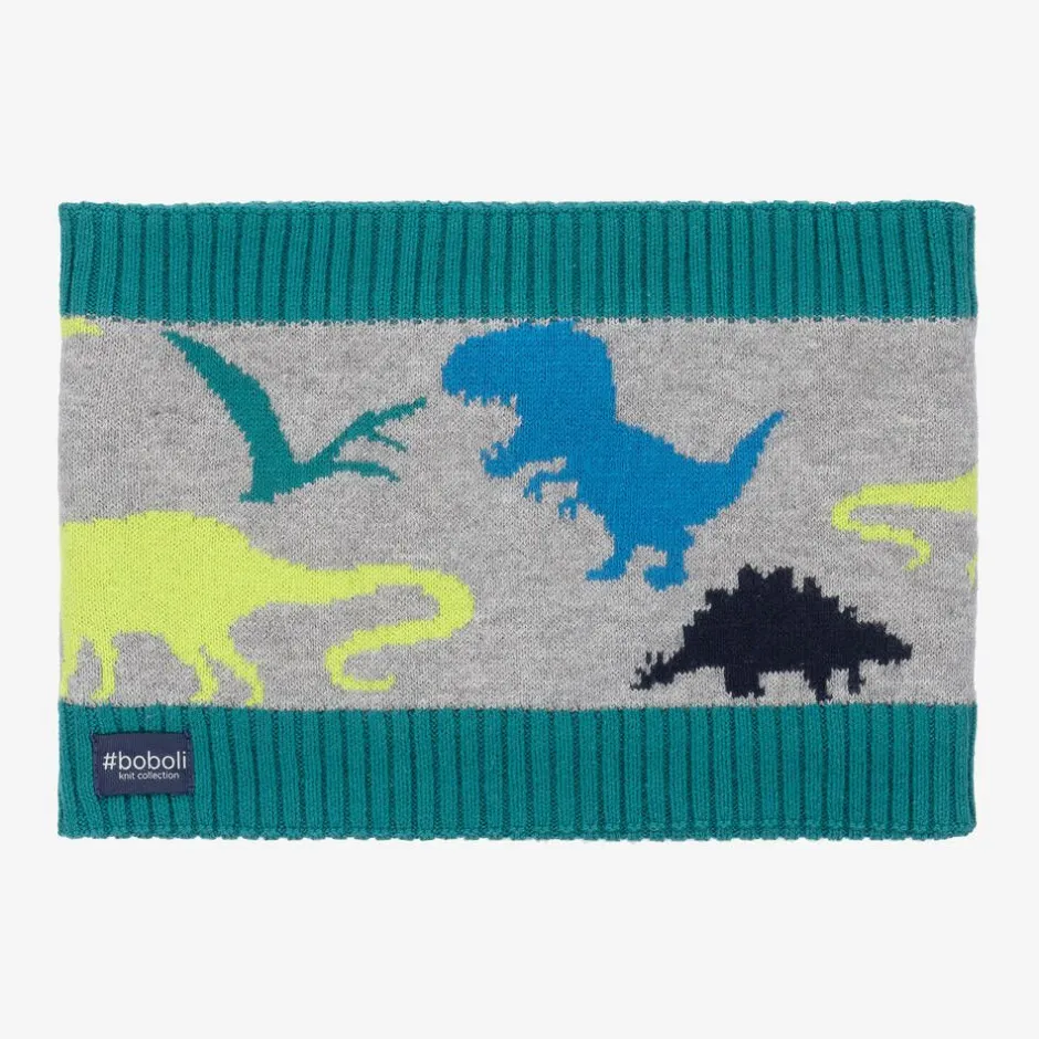 Boboli Boys Grey Dinosaur Snood Sale