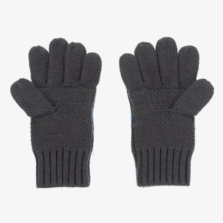 Boboli Boys Grey Knitted Gloves New