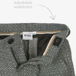 BOSS Boys Grey Monogram Logo Suit Best