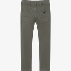 Emporio Armani Boys Grey Slim Cotton Jeans Best