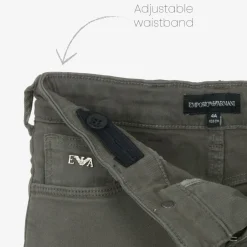 Emporio Armani Boys Grey Slim Cotton Jeans Best
