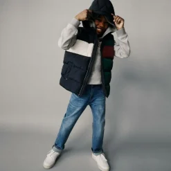 Tommy Hilfiger Boys Grey Varsity Logo Cotton Hoodie Discount