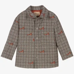 Gucci Boys Grey Wool Jacket Outlet