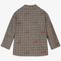 Gucci Boys Grey Wool Jacket Outlet