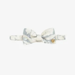 Versace Boys Ivory & Grey Barocco Bow Tie