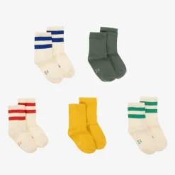 Petit Bateau Boys Ivory Ankle Socks (5 Pack) Hot