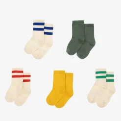 Petit Bateau Boys Ivory Ankle Socks (5 Pack) Hot