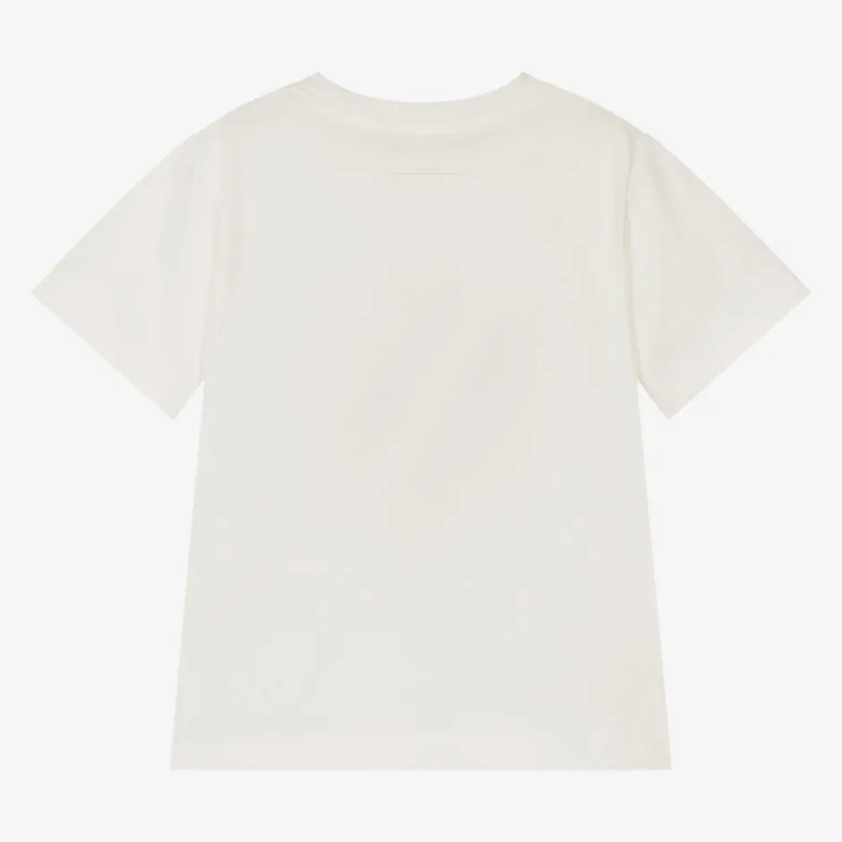 Stella McCartney Kids Boys Ivory Chicken Bauble Logo T-Shirt