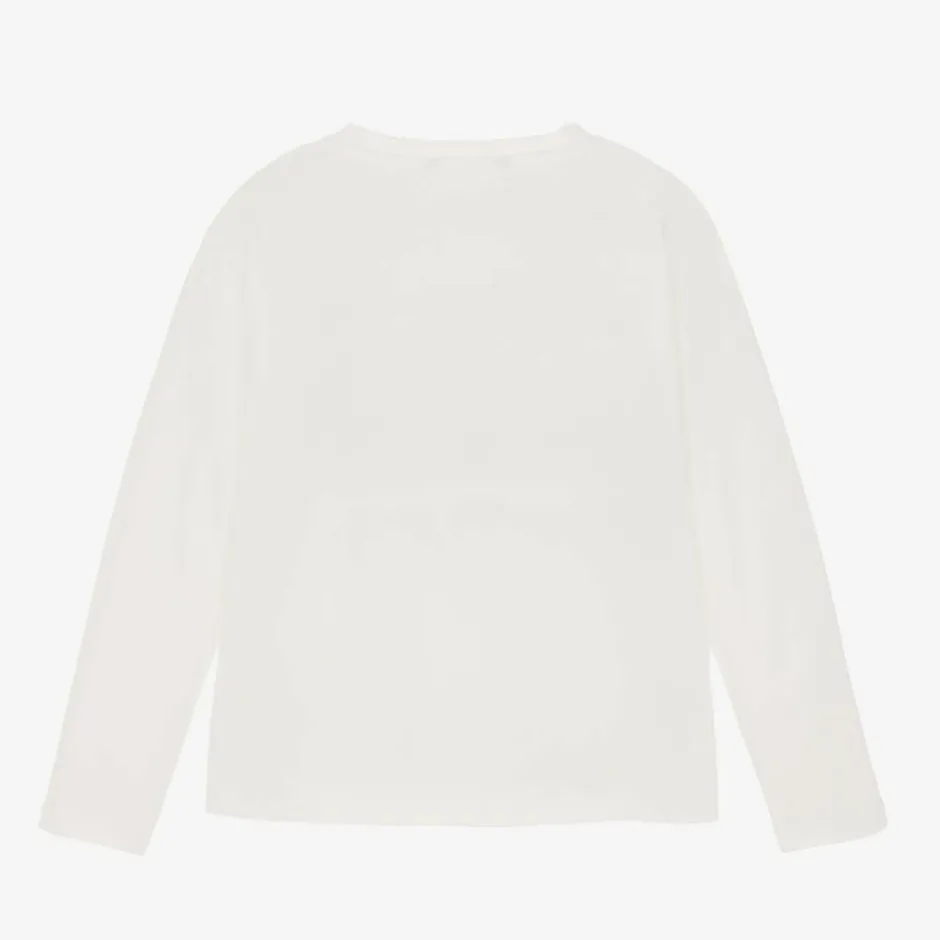 Mayoral Nukutavake Boys Ivory Cotton Basketball Top Outlet