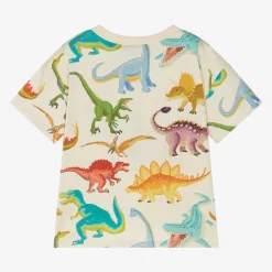 Rock Your Baby Boys Ivory Cotton Dinosaur T-Shirt Sale